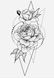 Временная татуировка "Розы в геометрии" А5 AS-5002 фото 1