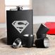 Набір чорна фляга з чарками "Superman" , Крафтова коробка BD-FLASK-317 фото 1