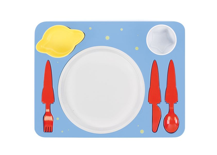 Набір дитячого посуду "Вечеря космонавта" DOIYSD фото
