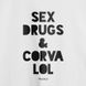 Футболка чоловіча "Sex, Drugs and Corvalol" біла HK-33 фото 5