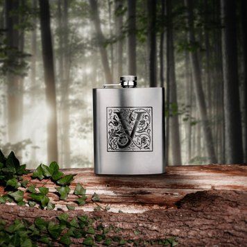 Фляга сталева "Вензель" персоналізована BD-FLASK-246 фото