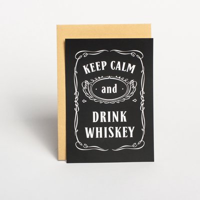 Листівка "Keep calm and drink whiskey" BD-otk-20 фото