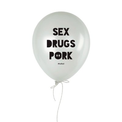 Шарик надувной "Sex Drugs Pork" HK-shar-31 фото