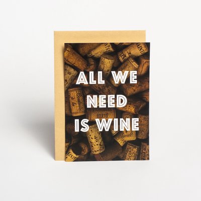 Открытка "All we need is wine" BD-otk-21 фото