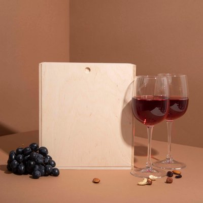 Подарочная коробка для двух бокалов вина BD-box-98 фото