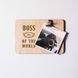 Доска для фото "Boss №1 of the world" с зажимом BD-phboard-56 фото 1