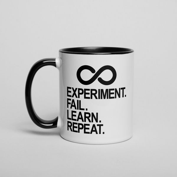 Чашка "Experiment Fail Learn Repeat" HM-2 фото