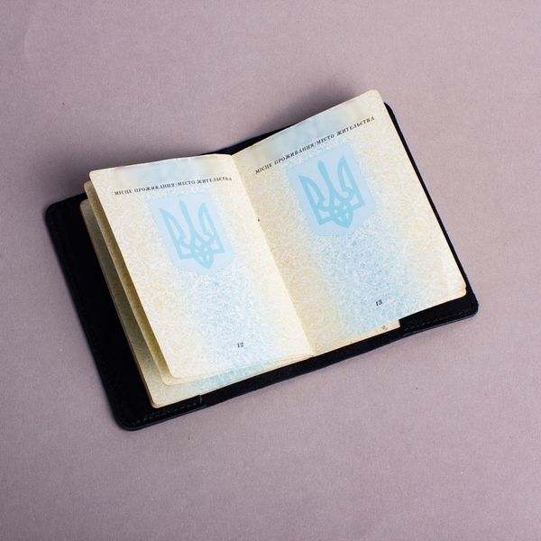 Обкладинка для паспорта шкіряна "Panther" з тисненням BD-leth-03 фото