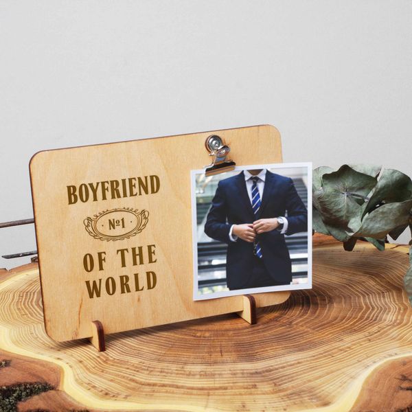 Доска для фото "Boyfriend №1 of the world" с зажимом BD-phboard-46 фото
