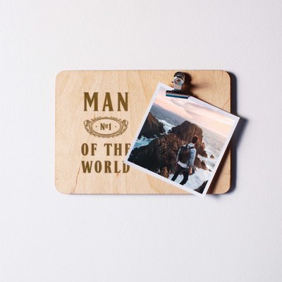 Доска для фото "Man №1 of the world" с зажимом BD-phboard-47 фото