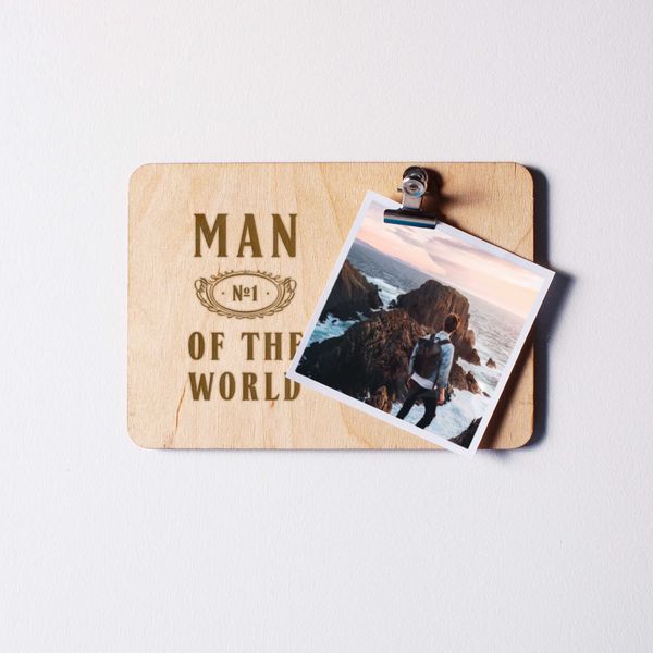 Доска для фото "Man №1 of the world" с зажимом BD-phboard-47 фото