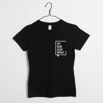 Футболка "Eat Read Sleep Repeat" жіноча BD-f-135 фото