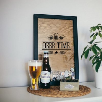 Рамка для пивных крышек "Beer time" BD-beer-04 фото