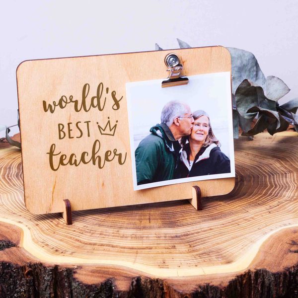 Доска для фото с зажимом "World`s best teacher" BD-phboard-24 фото