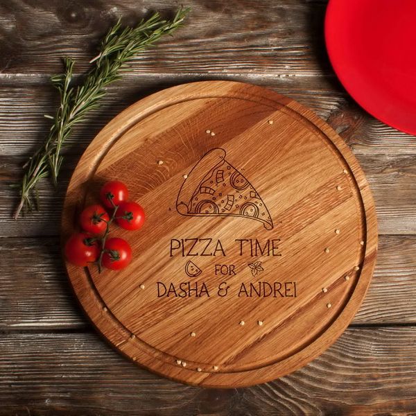 Доска для нарезки "Pizza time" именная BD-WD-02 фото