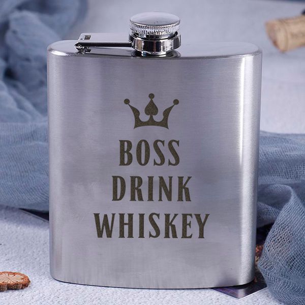 Фляга стальная "Boss drink whiskey" BD-FLASK-118 фото