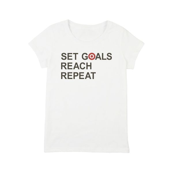 Футболка жіноча "Set Goals Reach Repeat" HH-18 фото