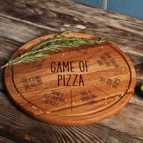 Дошка для нарізки "Pizza Board Game" персоналізована  BD-CB-06 фото