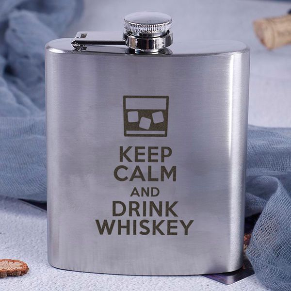 Фляга стальная "Keep calm and drink whiskey" BD-FLASK-122 фото