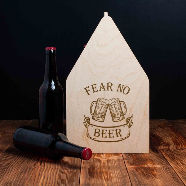 Ящик для пива "Fear no beer" для 6 пляшок BD-box-05 фото