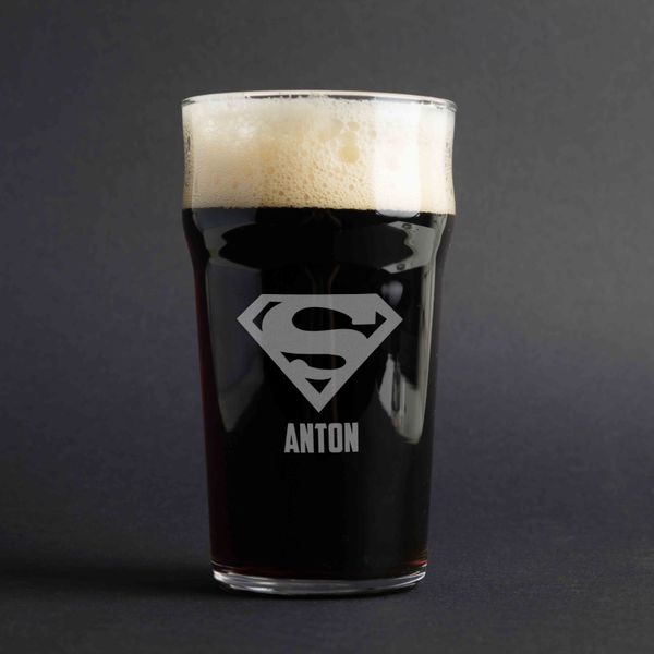 Бокал для пива "Супермен" персонализированный BD-BP-09 фото