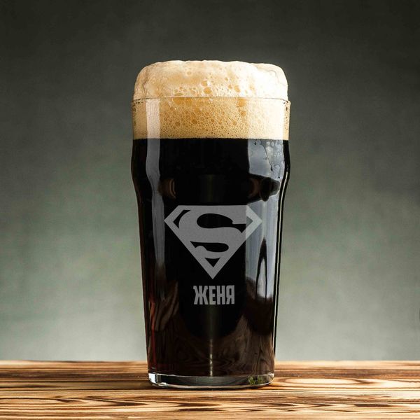 Келих для пива "Супермен" персоналізований BD-BP-09 фото