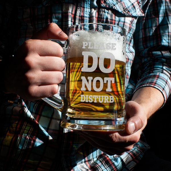 Кухоль для пива "Please do not disturb" з ручкою BD-BP-73 фото