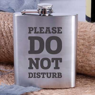 Фляга сталева "Please do not disturb" BD-FLASK-124 фото