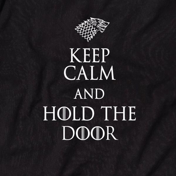 Футболка GoT "Keep calm and hold the door" мужская BD-f-19 фото