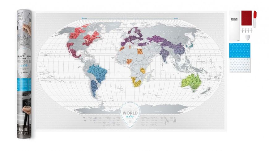 Скретч карта "Travel Map AIR World" AW фото