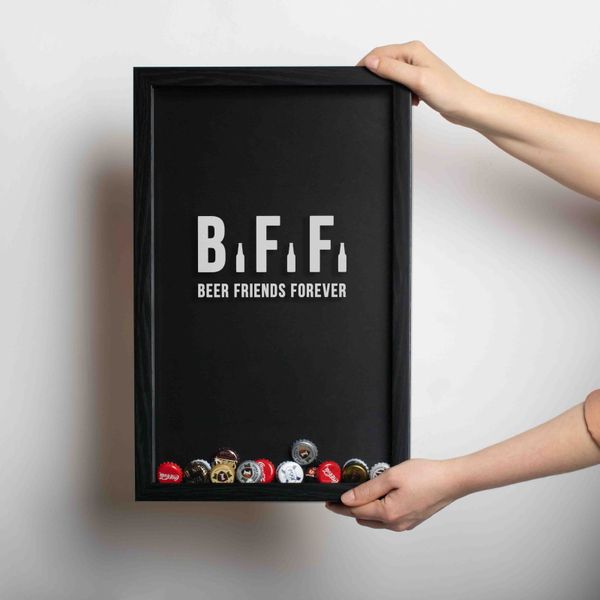 Рамка-копилка для пивных крышек "Beer Friends Forever" BD-beer-06 фото