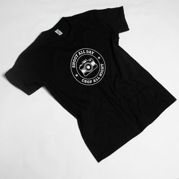 Футболка "Shoot all day, cropp all night" мужская BD-f-98 фото
