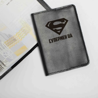 Обкладинка для паспорта "Супермен UA" BD-leth-16 фото