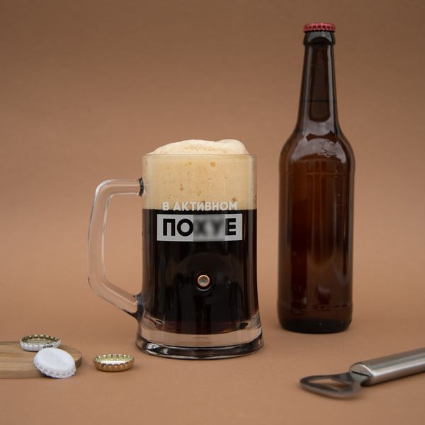 Кружка для пива с пулей "В активном пох*е" BD-BP-100 фото