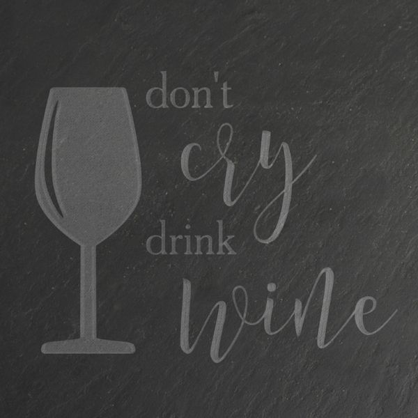 Досточка-сланец "Don't cry drink wine" M BD-SL-02 фото