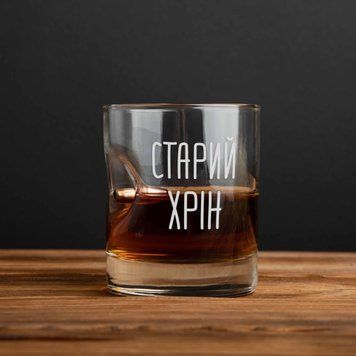 Склянка з кулею "Старий хрін" для віскі у тубусі зі шпону BD-BULLET-GLASS-42 фото