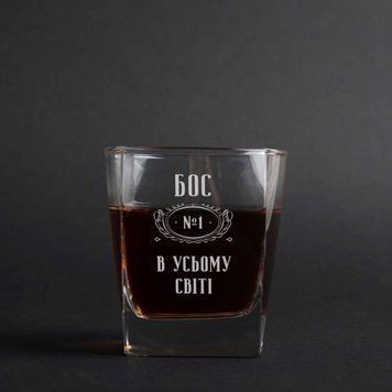 Склянка для віскі "Бос №1 в усьому світі" у крафтовій коробці BD-SV-25 фото