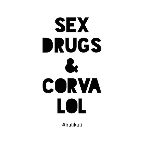 Свитшот унисекс "Sex, Drugs and Corvalol" белый HK-76 фото